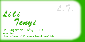 lili tenyi business card